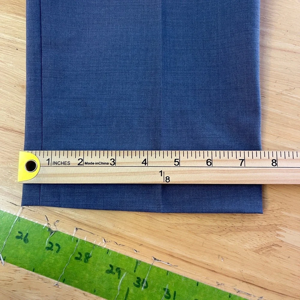 J.Crew Thompson Wool Blend Tapered Dress Pants Mens‎ 35x32 Stretch Blue Check